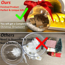 Christmas Ornament Xmas Tree Decorations Clear Bauble Ornament House Hanging Exquisite Gift-Gift Box