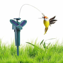 2PCS Decoración de Jardín Simulación Solar Auto Flying Bird Garden Yard Divertido Pájaro Volador Solar