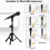 Tabletop Mic Stand, Adjustable Desktop Microphone Stand with 3/8 Inch Threaded for Most Microphone 5