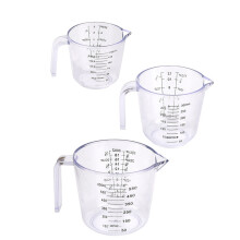 Ensemble de Tasses à Mesurer, Tasses à Mesurer de Liquide pour 3 pour la Cuisine, Ensemble en Plastique, Outil de Cuisson, Tasses à Mesurer en