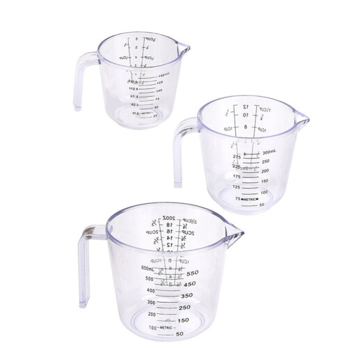 Measuring Cups Set, Liquid Measuring Cups for 3 for Kitchen Plastic Set Baking Tool Plastic Measuring Cups