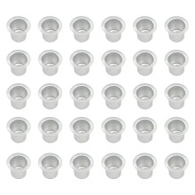 100Pcs Metal Candle Inserts, Candlestick Holder Cup Metal Candle Cups for Wax Dripping Wood Table Diameter 0.87In