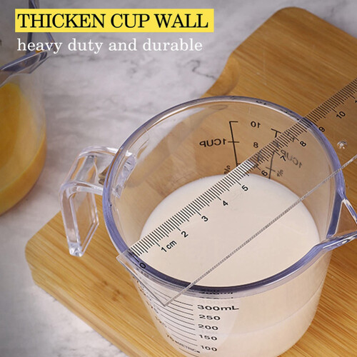Measuring Cups Set, Liquid Measuring Cups for 3 for Kitchen Plastic Set Baking Tool Plastic Measuring Cups 2