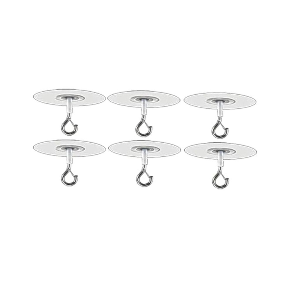 6Pcs Adhesive Ceiling Hooks For Popcorn Concrete Textured Ceiling Wall Surface, No Drilling Self Adhesive Ceiling Hooks 4851533524954
