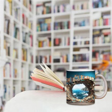 Boekenplankmok 11Oz - een Bibliotheekplankbeker, Bibliotheekboekenplankmok, Boekenliefhebbers Koffiemok, Creatief Ruimteontwerp Nr.4