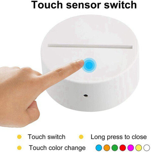 10 Pack 3D Night LED Light Lamp Base + Remote Control + USB Cable, 16 Colors Light Show Display Stand for Acrylic 1