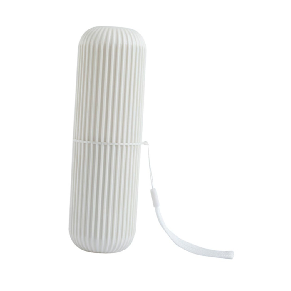 Travel Toothbrush Holder with DustProof Cover, Compact Plastic Toothbrush and Toothpaste Cup for Travel