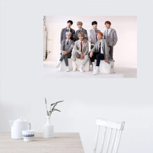 Cartel de Personaje de Miembro de Coreano de Bricolaje Pintura de Diamante Diamante Completo Redondo DecoracióN del Hogar 30X40Cm
