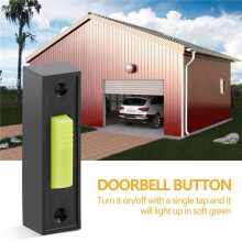 2 Stuks Universele Garagedeuropener Schakelaar 41A4166 Verlichte Wandgemonteerde Drukknop Zwarte Afwerking met Wit Midden