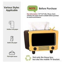 TV Tissue Box Multi Functional Creatives Tissue Box Holder with Cell Phone Slot Decoration Tissue Holder Home B