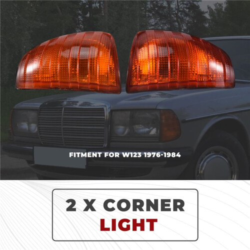 Auto Blinker Corner Light Lampe für   W123 1976-1984 Gelb 2