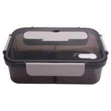 LunchlåDa, 1500 Ml Bento-LåDa, MatbehåLlare med 3 Fack och Bestickset, MikrovåGsugns- och MåLtidsföRberedande BehåLlare