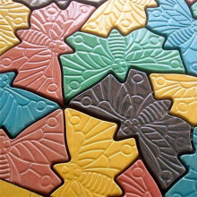 Path Maker Butterfly Stepping Stone Mold Concrete Cement Brick Mould for Park Garden Path Black for Patio