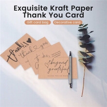 120 StüCke Exquisite Dankeskarten Aus Kraftpapier, für Kleine Unternehmen, WertschäTzungskarten, Geschenk Dekorations Karten