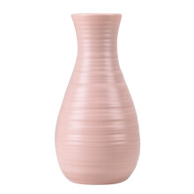 Hip Shape Plastic Material Vase 20cmx10.5cm Imitation Ceramic Flower Vase&Plastic Flower Vase for Home Decoration,