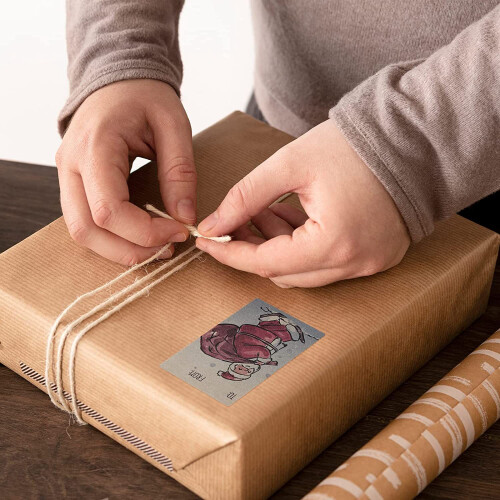 Etiquetas de Presente de Feliz Natal, 250 PeçAs de Etiquetas Autoadesivas de 2 X 3 Polegadas com 6 Designs, Etiquetas de Nome Decorativas 2