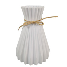 Kunststoffvasen EuropäIsche Aimulation-Keramik-Blumenvase Hochzeit Heimdekorationen Rattan-äHnliche Unzerbrechliche Einfachheit,Weiß