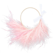 Roze Natuurlijke Pampas Gedroogde Bloem Krans, voor Home Decor Boho Decor Pampas Gras Phragmites Garland, Bruiloft Decoratie