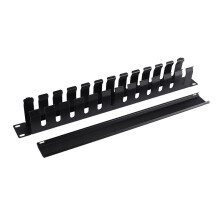 1U Kabel Management Horizontal Montiert 19 Zoll Server Rack, 12 Slot Metall Finger Leitung Draht Organizer mit Abdeckung