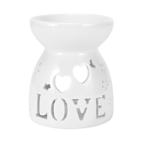 Ceramic Diffuser Candle Burner Ceramic Burning Essential Oils Diffusers Aromatic Lamp -Love