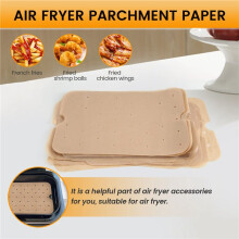 100 PièCes SéRies Friteuse à Air Papier Trou D'Air Friteuse à Air RevêTements en Papier Parchemin Pour Foodi FG551 Accessoires de Friteuse