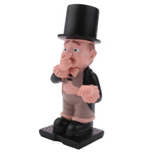Kunstharz-Butler-Form, süße alte Jungen-Statue, Dekoration, Tissue-Ständer, Skulptur für Toilette