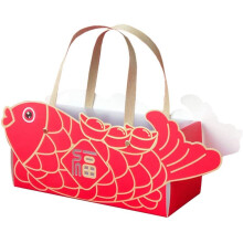 Roter Papier Kuchen Verpackung Box Karikatur Kuh Keks Box BäCkerei Backen Box Wie Geschenk Box mit Schokoladen Griff