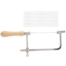 Coping Saw Stahlrahmen und 12 StüCk Durchmesser 1 Mm DrahtsäGe, PräZises Schneiden für Holz, Metall, Kunststoff Usw.