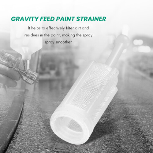 30Pcs Universal Spray Tool Filters Disposable HVLP Gravity Feed Paint Strainers Fine Mesh, White