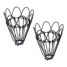 Justerbar TråDbur LampskäRm, 2-Pack Metall FåGelbur Bulb Guard Island Pendelbelysningsarmatur Drop LamphåLlare
