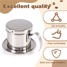 Vietnamese Coffee Filter Portable Coffee Press Maker Reusable Phin Infuser Strainer Pot Coffee Drip Brewer Manual Coffee