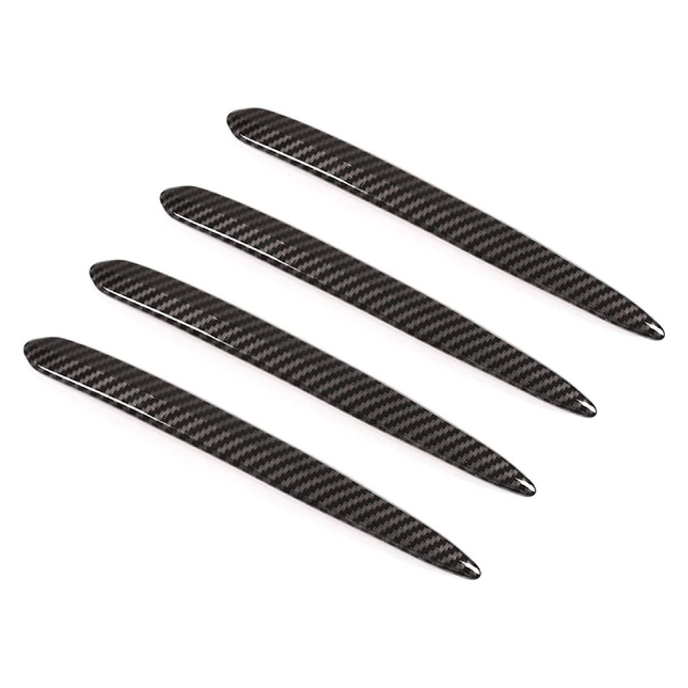 Car Styling Exterior Door Handle Strips Decoration Sticker Trim For 5 Series G30 G38 2018-2021 Carbon Pattern Black 4712562089183