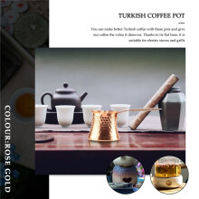 Cafetera Turca Cafetera Moka Pot 3 Personas 200 ML Cobre Hecho una Mano Accesorio Decorativo de Regalo de Alta Calidad