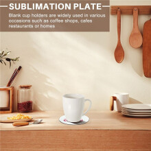 Round Sublimation Blank Coaster Sublimation Blank Coaster Sublimation Heat Transfer Coaster Hot Pressed Coaster 16Pcs