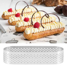 12 Stück Ovale Törtchen Formen Französisch Dessert Mousse Obst Kuchen Torten Ring Quiche Kuchen Form, Rostfreier Stahl Torten Mousse Ring