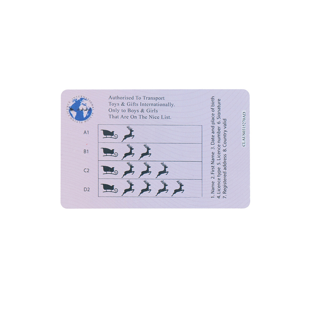 10Pcs Fake Plastic Card Santa Claus Flying Licence Sleigh Licence For Children Christmas Gift Xmas Tree Decor 4712478091782