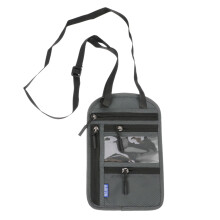 Travel Passport Holder Waterproof Multi Grid Organizer with Adjustable Crossbody Strap for Phone