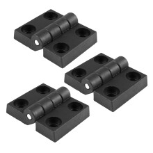 3Pcs 63mm x 50mm Cabinet Plastic Hinge Door Hinges Hinge Black