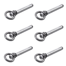 12Pcs Boulons Ă Oeil D'Ancrage de Bouclier de Style Brut en Acier Inoxydable M6 x 82 mm, Argent