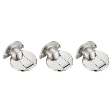 3X Boden Montage Magnet Tür Stopper - Unsichtbarer Magnetischer Tür Stopper, Magnete Tür Stopper Wand Stütze Offen Halten (Silber)