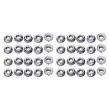 200 Pz. 304 Flange Dentate Flangiate Metriche con Controdadi Esagonali M6