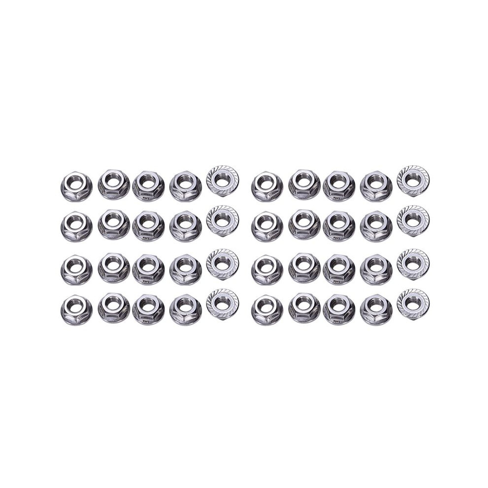 200 Pcs 304 Stainless Steel Serrated Flange Metric Hex Lock Nuts M6 6033646993799