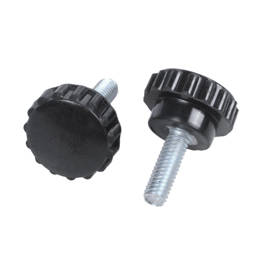 18 Pcs M4X10 Threaded Knurled Thumbscrew Grip Knobs Thumb Screw
