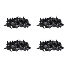 5 x 5 mm Trou Dia Noir En Plastique Rivets Fixation Pousser Clips 192 Pcs
