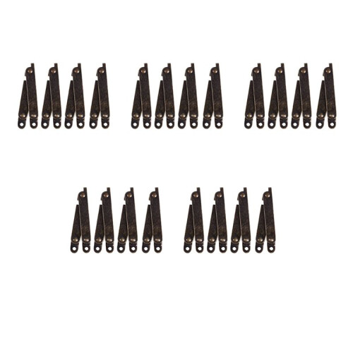 Furniture Box Rotatable Folding Lid Support Hinge Bronze Tone 20Pcs 1