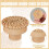 Boho Rattan Dresser Knobs Round Wooden Drawer Knobs Handmade Wicker Woven and Screws for Boho Furniture Knobs 36Pcs 6