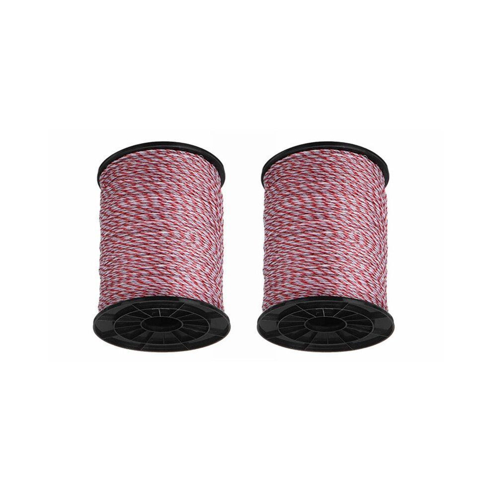 2X Ultra-Low Resistance Wire 500M Electric Fence Electric Rope For Pig Horse Cattle Sheep Animal Fence 6032093448104