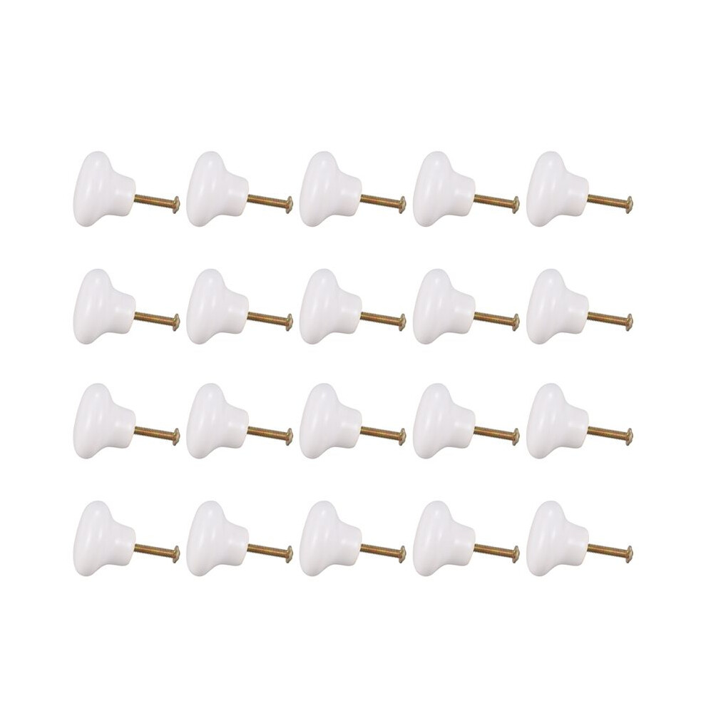 20Pcs Ceramic Door Round Handles Kitchen Cabinet Cupboard Wardrobe Pull Knobs White S 6032294704139