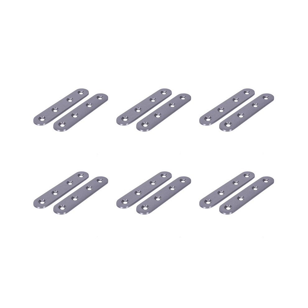 Flat Stainless Steel Repair Mending Fixing Plate Brackets Support 12Pcs 6031577689910