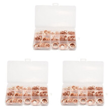 840Pcs Professionelle Sortierte Kupferscheiben-Dichtungs-Satz-Flacher Ring-Dichtungs-Zusammenstellungs-Installationssatz M5-M20 mit Kasten Fuer